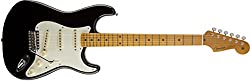 Fender Eric Johnson Stratocaster Maple Electric Guitar, Black, Maple Fretboard