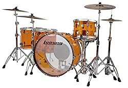 Ludwig Vistalite John Bonham Zep Set Shell Pack with Snare Drum - Amber