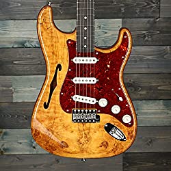 Fender Custom Shop Artisan Spalted Maple Stratocaster Thinline, Roasted Ash Body with Spalted Maple Top, Ebony Fingerboard, Aged Natural