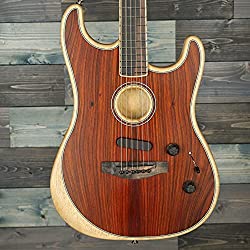 Fender American Acoustasonic Stratocaster Acoustic Guitar, Ebony Fingerboard, Cocobolo