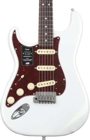 Fender American Ultra Stratocaster Left-Handed Electric Guitar Arctic Pearl