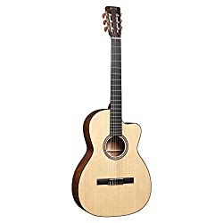 Martin Guitar 000C12-16E Nylon with Gig Bag, Acoustic-Electric Guitar, Mahogany and Sitka Spruce Construction, Gloss-Top Finish, 000C-12 Fret, and Low-Profile Neck Shape