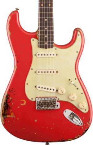 Fender Custom Shop Michael Landau Signature 1963 Stratocaster Electric Guitar (Fiesta Red over 3-Color Sunburst)