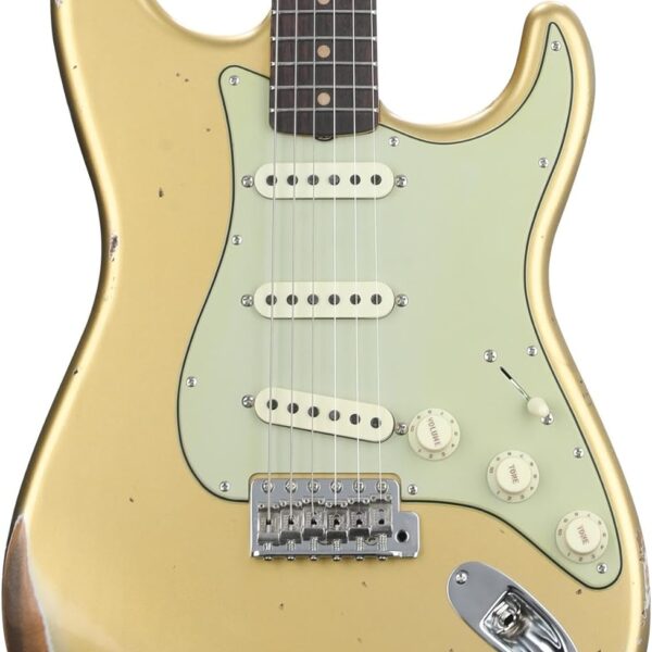 Fender Custom Shop Late-1962 Stratocaster Relic Electric Guitar with Closet Classic Hardware - Aged Aztec Gold