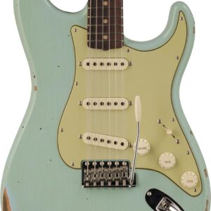Fender Custom Shop Late-1962 Stratocaster Relic Electric Guitar with Closet Classic Hardware - Faded Aged Daphne Blue