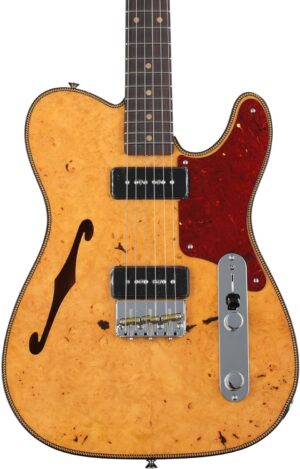Fender Custom Shop Artisan Dual P-90 Maple Burl Telecaster - Aged Natural