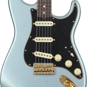 Fender Custom Shop Limited-edition '65 Dual-Mag Strat Journeyman Relic Electric Guitar - Aged Blue Ice Metallic
