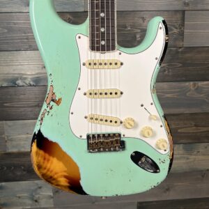 Fender Custom Shop Ltd 67 Strat Heavy Relic - Aged Surf Green over 3TS serial cz579380