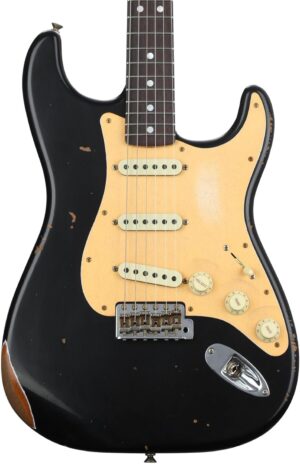 Fender Custom Shop Limited-edition Roasted "Big Head" Stratocaster Relic Electric Guitar - Aged Black