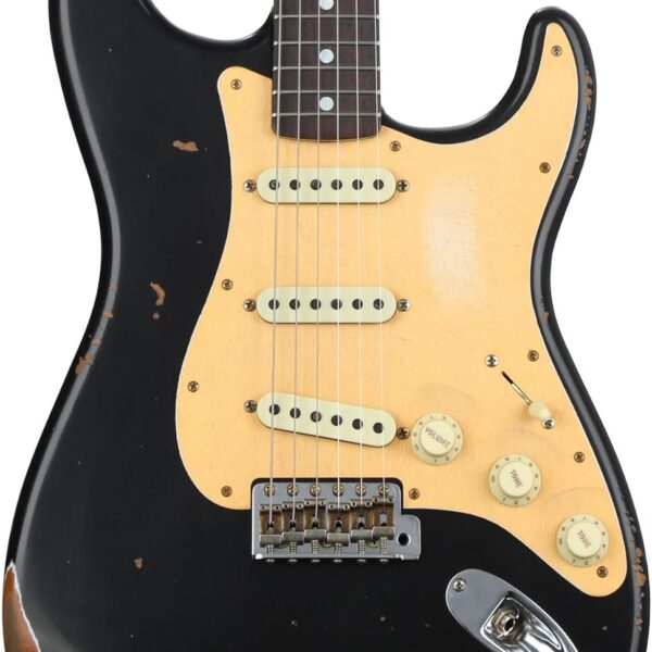 Fender Custom Shop Limited-edition Roasted "Big Head" Stratocaster Relic Electric Guitar - Aged Black
