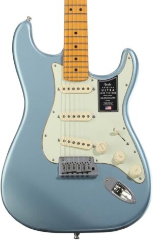 Fender American Ultra Luxe Vintage '60s Stratocaster Electric Guitar - Ice Blue Metallic, Heirloom Lacquer