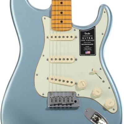Fender American Ultra Luxe Vintage '60s Stratocaster Electric Guitar - Ice Blue Metallic, Heirloom Lacquer