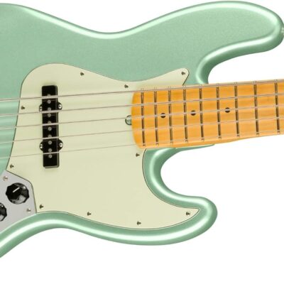 Fender American Professional II 5-String Jazz Bass, Mystic Surf Green, Maple Fingerboard