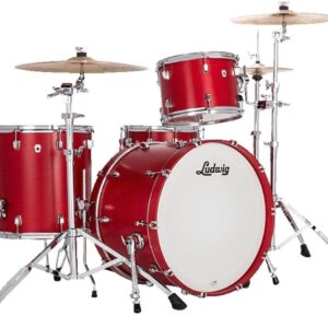 Ludwig Neusonic Fab 22" 3 Piece Shell Pack, Satin Diablo Red (LN34233TXPR)