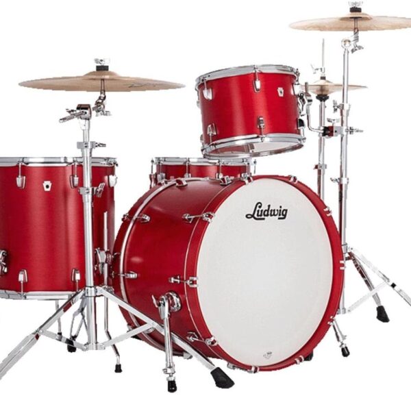 Ludwig Neusonic Fab 22" 3 Piece Shell Pack, Satin Diablo Red (LN34233TXPR)