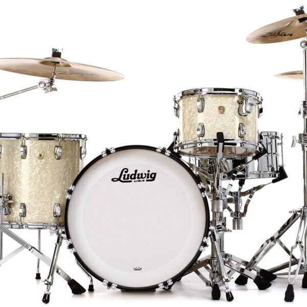 Ludwig Classic Maple Downbeat 20 Shell Pack - Vintage White Marine