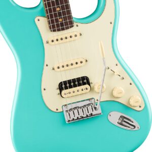 Fender American Ultra Luxe Vintage '60s Stratocaster HSS, Rosewood Fingerboard - Sea Foam Green Bundle with Essential Accessories