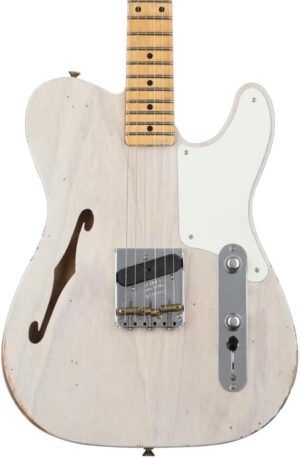 Fender Custom Shop Limited-edition Red Hot Esquire Relic Semi-hollow body Electric Guitar - Aged White Blonde