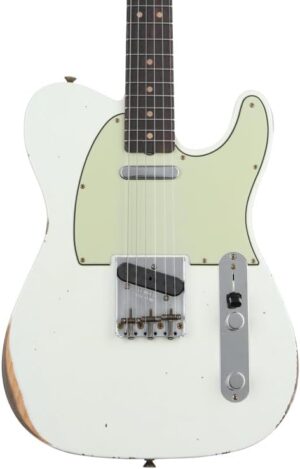 Fender Custom Shop '63 Telecaster Relic Electric Guitar - Aged Olympic White