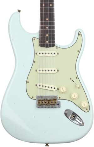 Fender Custom Shop 1959 Stratocaster Journeyman Relic Electric Guitar - Super Faded Sonic Blue