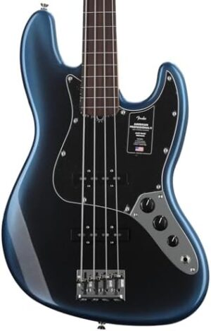 Fender American Professional II Jazz Bass, Dark Night, Fretless, Rosewood Fingerboard