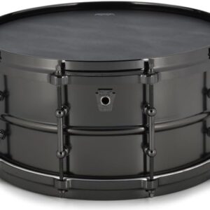 Ludwig Special-edition Satin Deluxe Black Beauty Snare Drum - 6.5 inches x 14 inches, Satin Black Nickel, Sweetwater Exc
