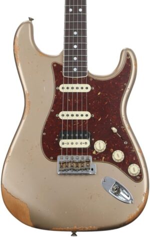 Fender Custom Shop Limited-edition '67 HSS Stratocaster Heavy Relic Electric Guitar - Aged Shoreline Gold