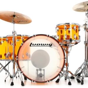Ludwig Vistalite Zep 4-piece Shell Pack - Amber