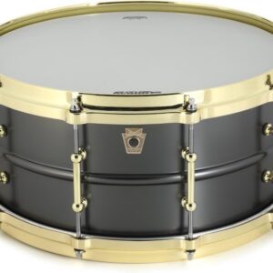 Ludwig Special-edition Satin Deluxe Black Beauty Snare Drum - 6.5 inch x 14 inch, Brass Hardware