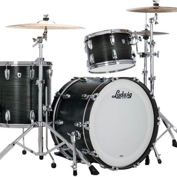 Ludwig Classic Oak Fab 3-piece Acoustic Drum Set Shell Pack Green Burst