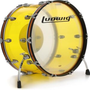 Ludwig Vistalite 14 x 24 Bass Drum, Yellow (LB944VXX56WC) On Sale