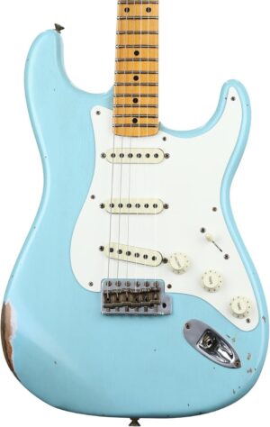 Fender Custom Shop Limited-edition ’57 Stratocaster Relic in Faded Aged Daphne Blue