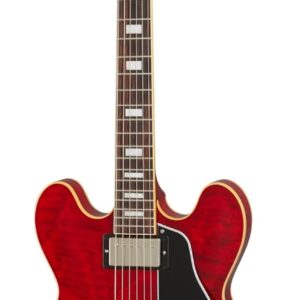 Gibson Custom ES-335 Figured Semi-Hollow Electric Guitar – Sixties Cherry Finish with Hard Case