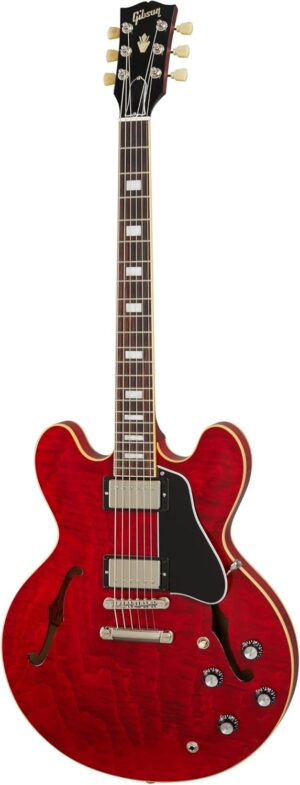 Gibson Custom ES-335 Figured Semi-Hollow Electric Guitar – Sixties Cherry Finish with Hard Case