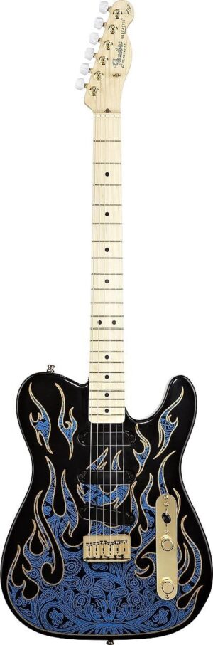 Fender James Burton Telecaster, Maple Fretboard - Blue Paisley Flames