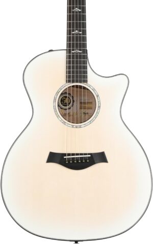Taylor 614ce LTD 50th Anniversary Acoustic-Electric Guitar – Trans White w/ Edgeburst & Hardshell Case