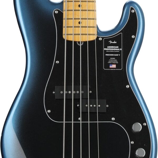 Fender American Professional II 5-String Precision Bass, Dark Night, Maple Fingerboard