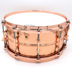 Ludwig Copper Phonic Snare Drum – 6.5" x 14" Hammered w/ Light Lacquer Finish