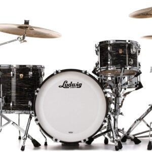 Ludwig Downbeat Classic Maple 3-Piece Drum Set, Vintage Black Oyster