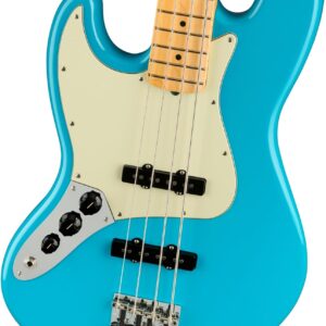 Fender American Professional II Jazz Bass, Miami Blue, Left-Handed, Maple Fingerboard