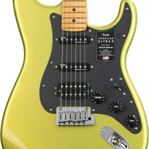 Fender American Ultra II Stratocaster HSS Electric Guitar - Solar Flare Finish, Maple Fingerboard, High-Performance Tone, Professional Sound, and Premium Build Quality