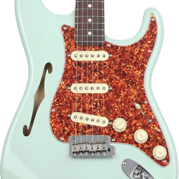 Fender American Professional II Thinline Stratocaster Electric Guitar - Transparent Surf Green