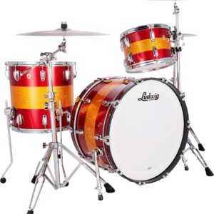 Ludwig Classic Maple Pro Beat 3-piece Shell Pack - Red/Gold Tri-band