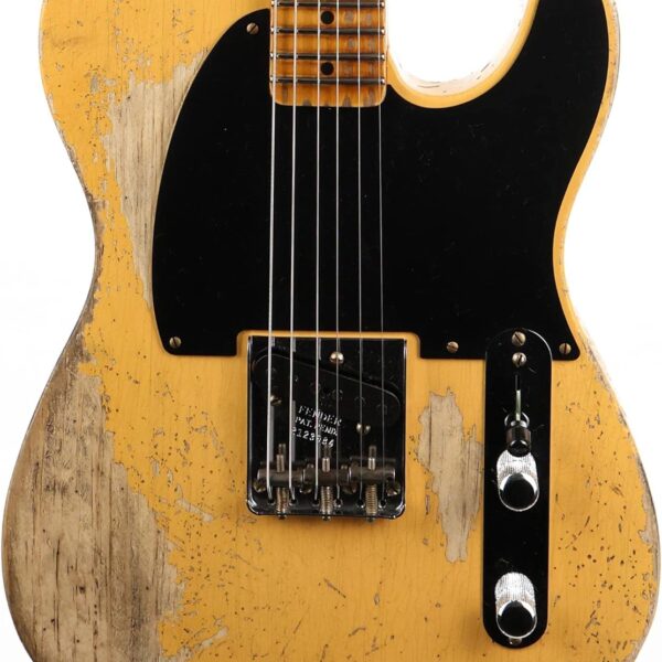 Fender Custom Shop Limited 50s Pine Esquire Super Heavy Relic Nocaster - Antique Blonde