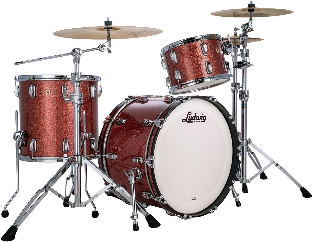 Ludwig Classic Maple Fab 3-piece Shell Pack - Hybrid Copper Sparkle