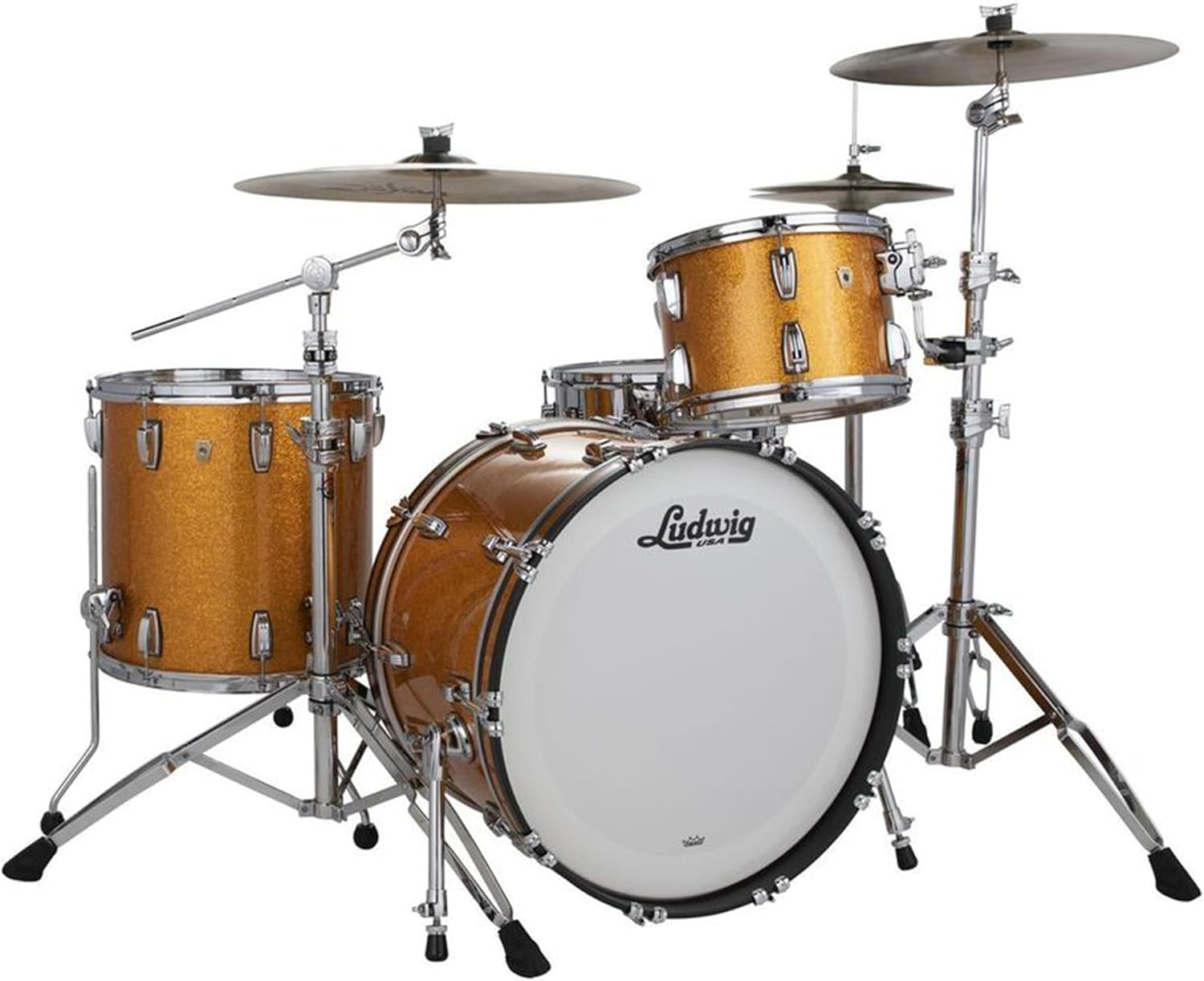 Ludwig Classic Maple Fab 3-Piece Shell Pack w/22" Kick - Gold Sparkle