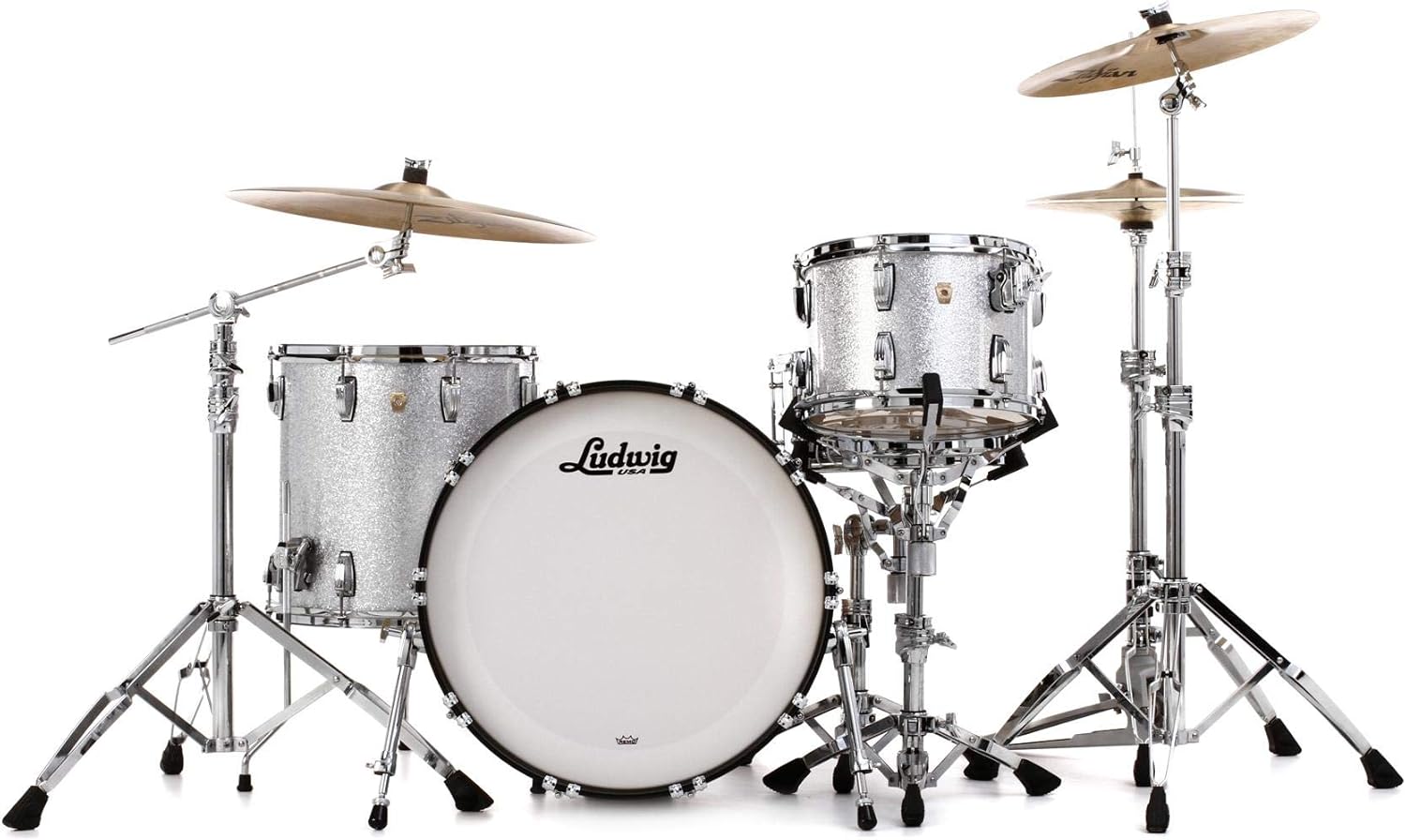 Ludwig Classic Maple Fab 22 Shell Pack - Silver Sparkle