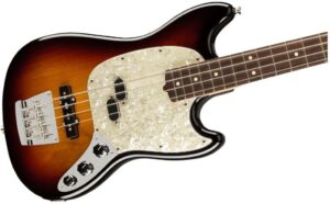 Fender American Performer Mustang Bass, 3-Color Sunburst, Pau Ferro Fingerboard
